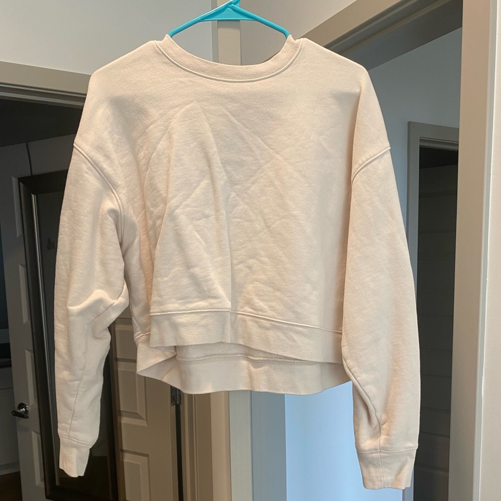 GIRLFRIEND COLLECTIVE cropped crew neck sweater